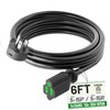 6 Foot Flat Plug Extension Cord Black, 14/3 Gauge Indoor Short Extension Cabl... gallery