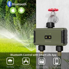 2 Outlet Programmable Hose Watering Timer Sprinkler Timer Outdoor Water Timer