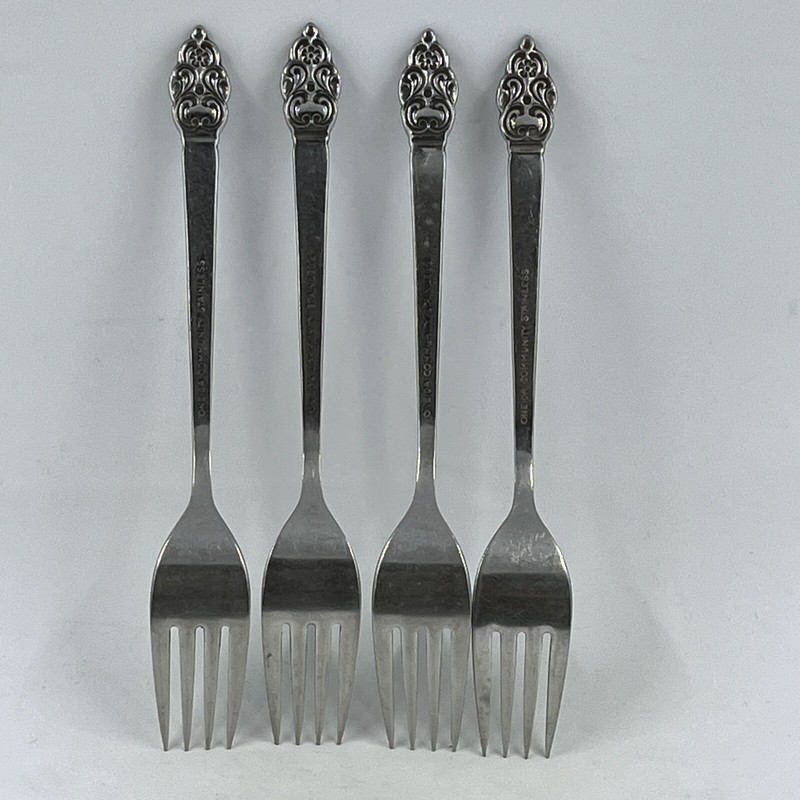 Oneida ERIKA Dinner Fork 7 1/4" tainless Steel Flatware Set Of 4 gallery