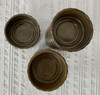 3 Pc PartyLite Ceramic Elevated 6, 5, & 4" Tealight Candle Holder Trio P99002 EX gallery