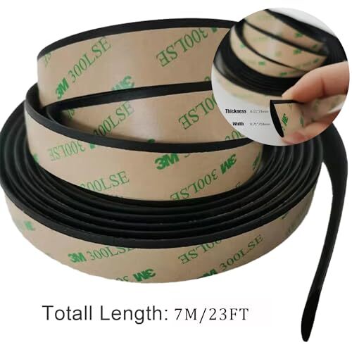 23FT/7M Car Windshield Seal Strip,Rubber Sealing Strip Trim,Rubber Black-23FT gallery