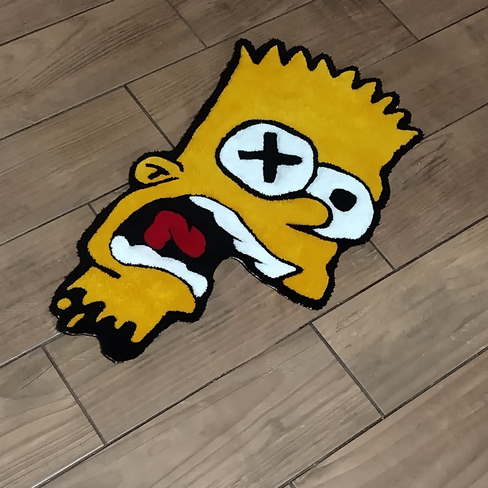 Handmade Rug Custom Tufted Simpsons Bart Yellow Cartoon Anime Simpson gallery