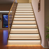 Smart Motion Sensor LED Stair Lights - 16 Steps, Cuttable 40" Strip, Cool White gallery