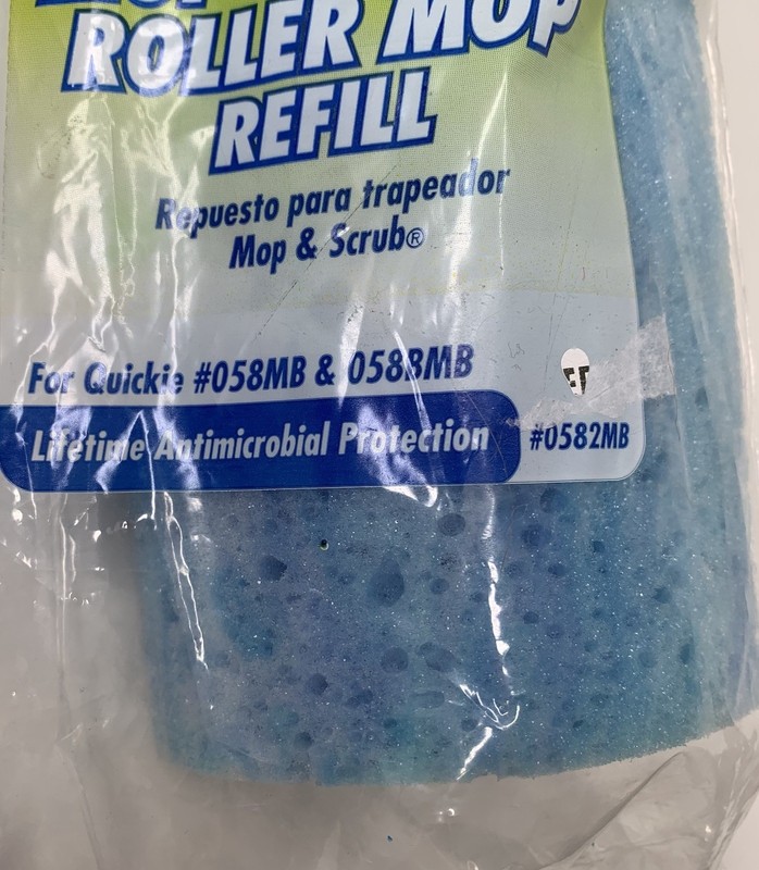 SEALED Quickie Mop & Scrub Roller Mop Refill -Type M Fits Mop #0582MB Blue New gallery