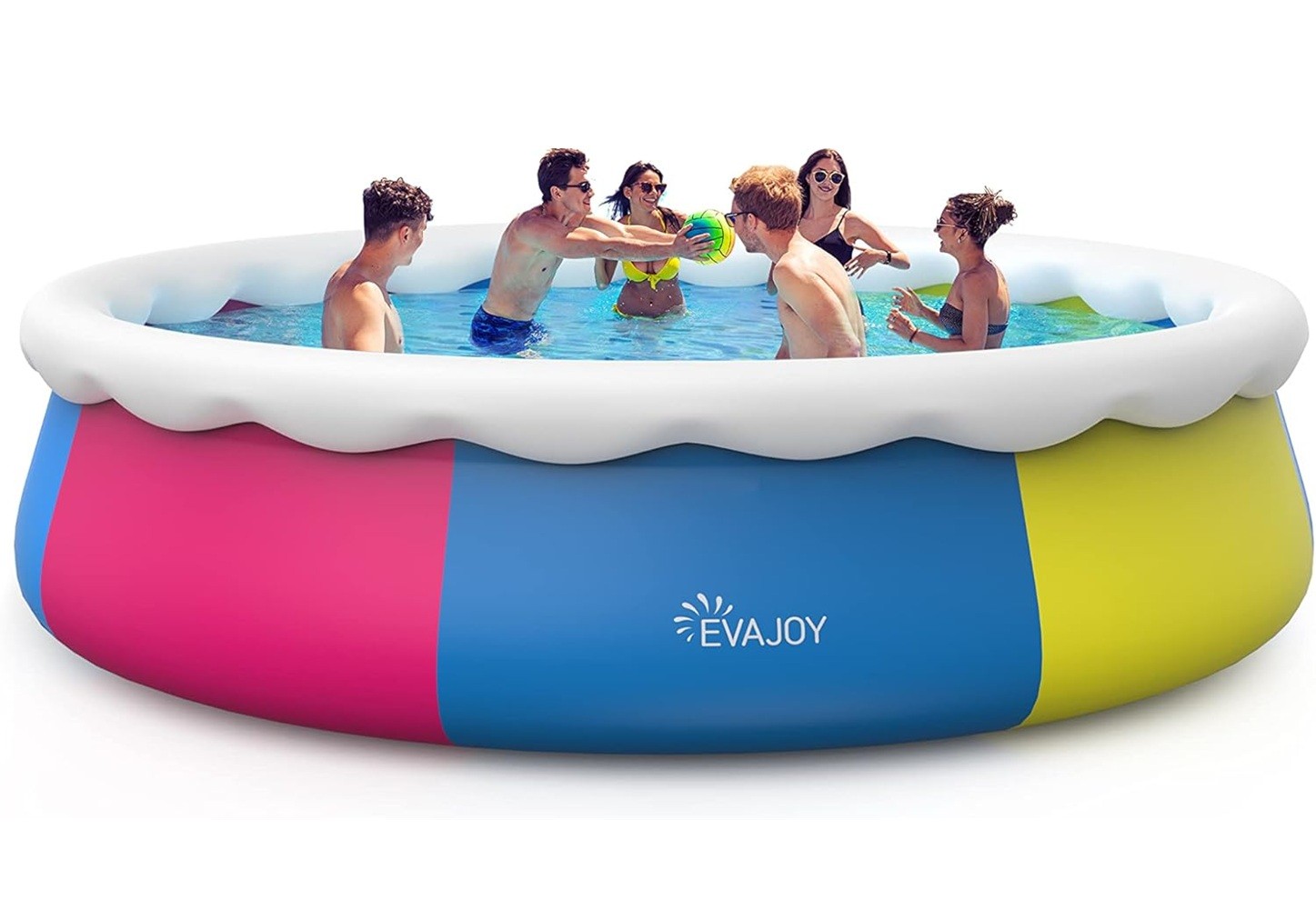 EVAJOY 15ft X 35in Inflatable Top Ring Swimming Pool Set with Pump Blue gallery
