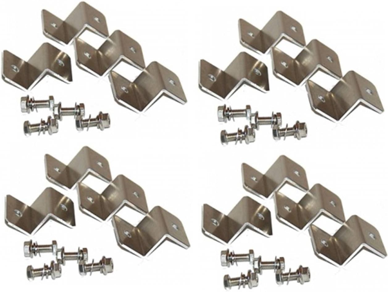 WindyNation (4 Sets) Solar Panel Z Bracket Mount Mounting Set RV Boat Silver gallery