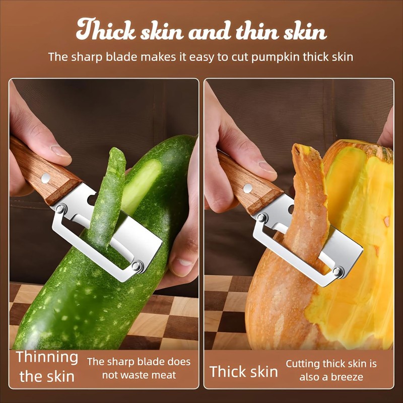 2PCS 2-in-1 Multi-Functional Vegetable Peeler for Kitchen Stainless Steel Peeler gallery