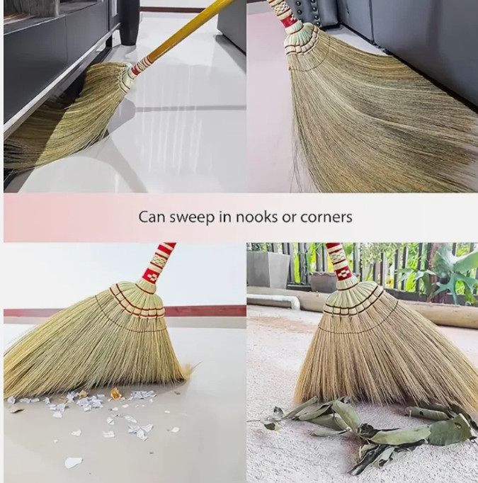 One Vietnamese Soft Fan (Straw) Broom – 40 Inch Traditional Handcrafted gallery