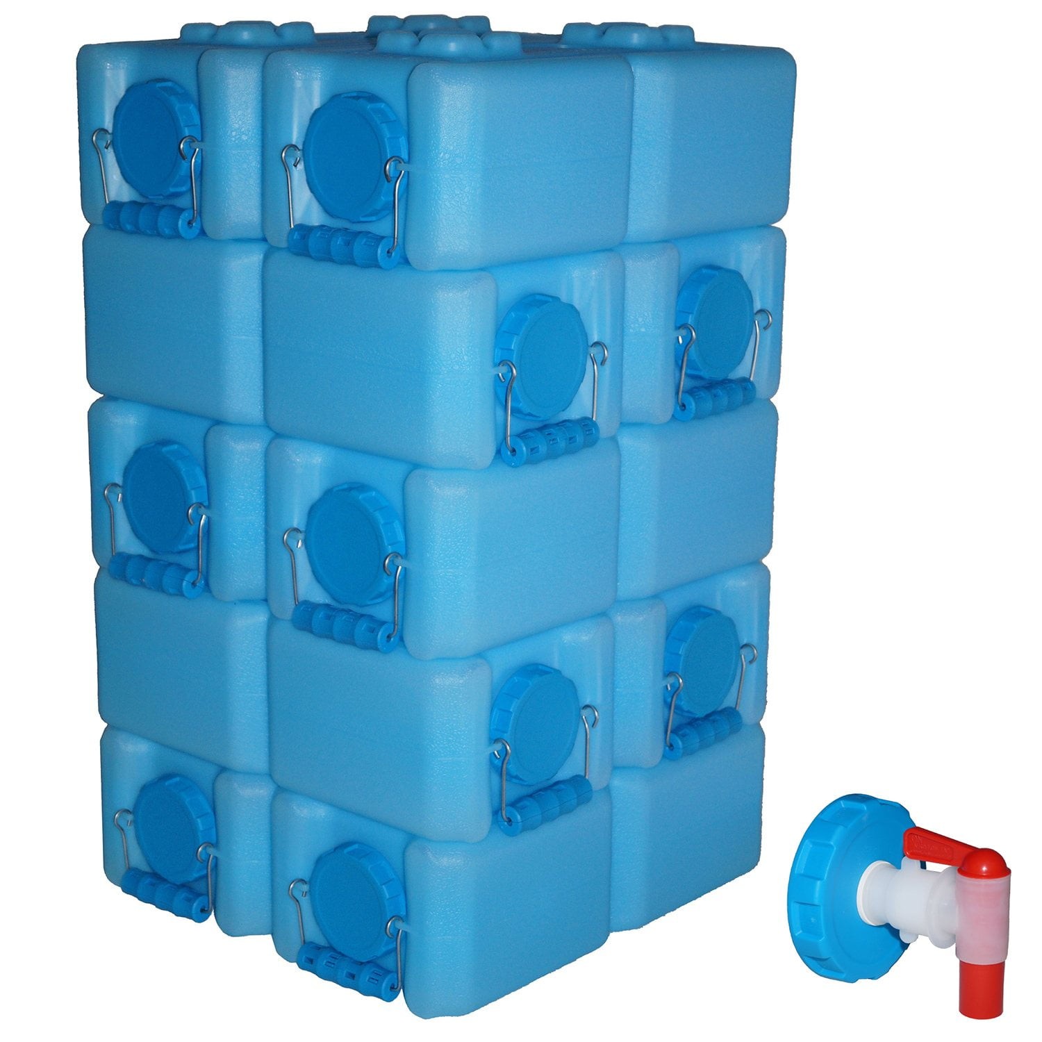 WaterBrick 3.5 Gallon Stackable Emergency Water Food Storage Container 10 Pack gallery