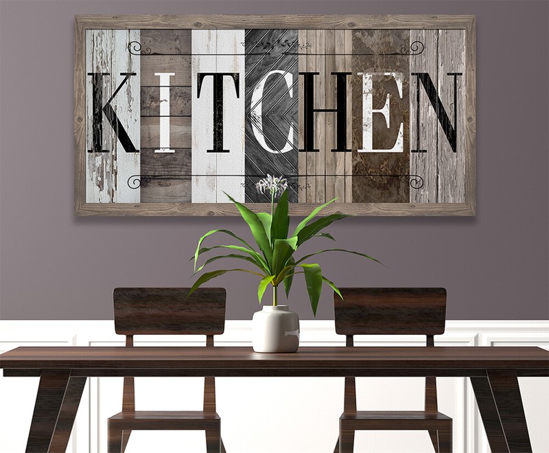Kitchen in Multi Pattern - Large Canvas Wall Art (Not Wooden) - Stretched Decor gallery