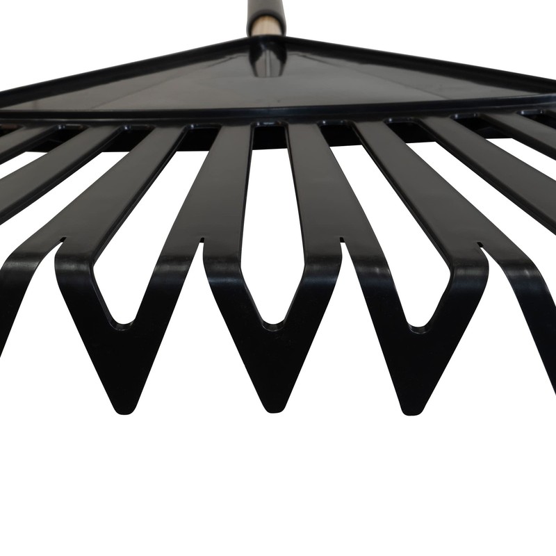 True Temper 20212010 Clog Free Leaf Rake with Hardwood/Steel Handle, 24 Black gallery