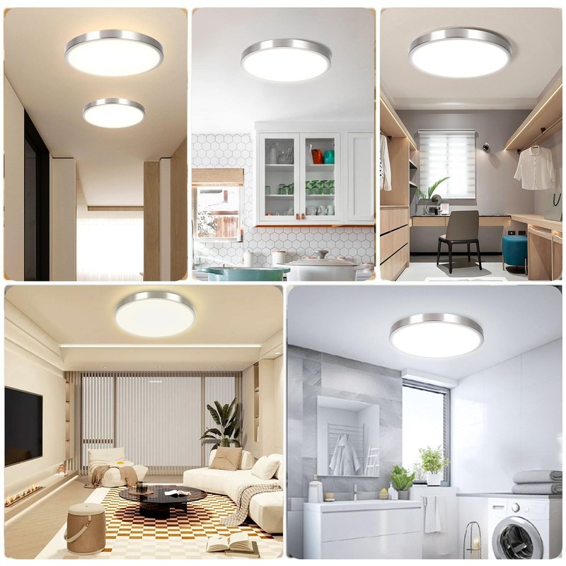 2-Pack 36W Dimmable Ceiling Light Fixture, 13 inch 3600lm Super Bright Modern... gallery