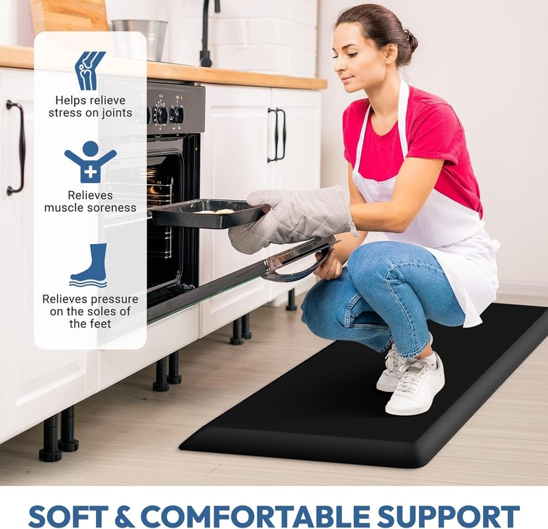 17''x24'' Cushioned Kitchen Mat - Easy to Clean, Non-Slip, Water Resistant gallery