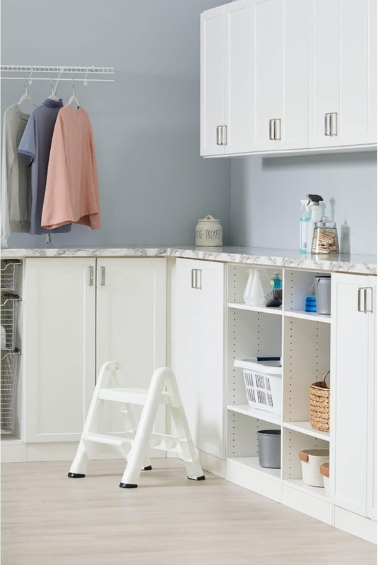 (1)-Rubbermaid Lightweight White Folding 2-Step Step Stool 420903-WHT gallery