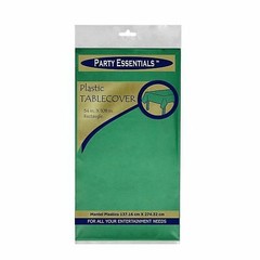 Party Essentials Heavy Duty Rectangle Table Cover – KELLY GREEN – 54 in x 108 in