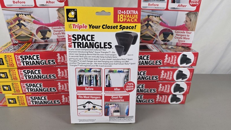 RUBY Space Triangles AS-SEEN-ON-TV, Creates Up to 3X More Closet Space, 11 Packs gallery