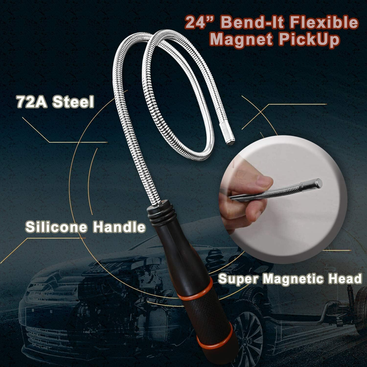 Magnetic Pickup Tool 24 Bendit Flexible Magnet Pickup Sweeper Bendable Retrieve gallery