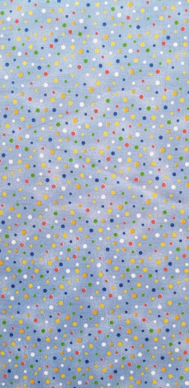 32"x44" Tiny Colored Dots On Blue New 100% Quality Cotton Fabric! David Textiles gallery