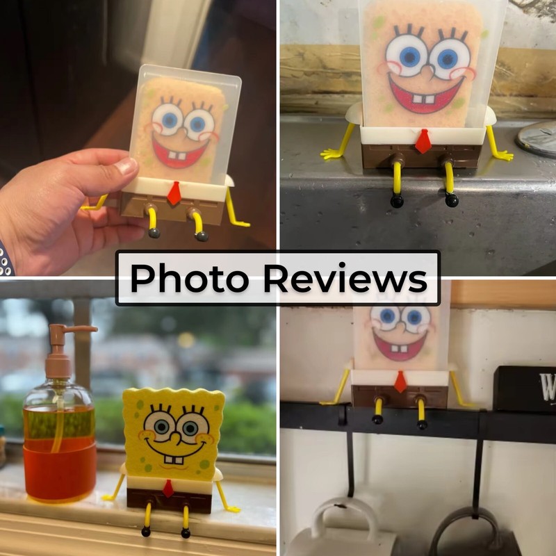 Sink Holder SpongeBob with Sponge Kitchen Organizer Storage Drain Rack Holder gallery