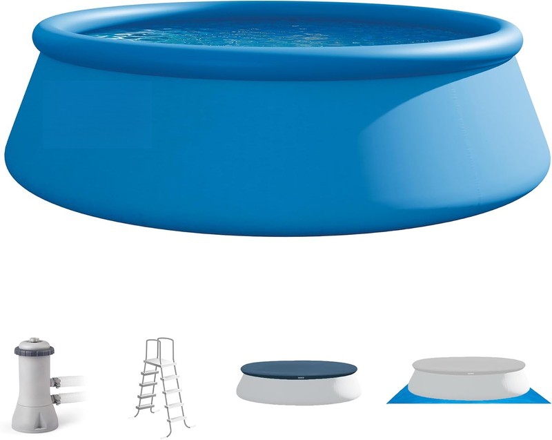 Easy Set 15 Ft X 48In above Ground Pool Set, round Inflatable Swimming Poo gallery