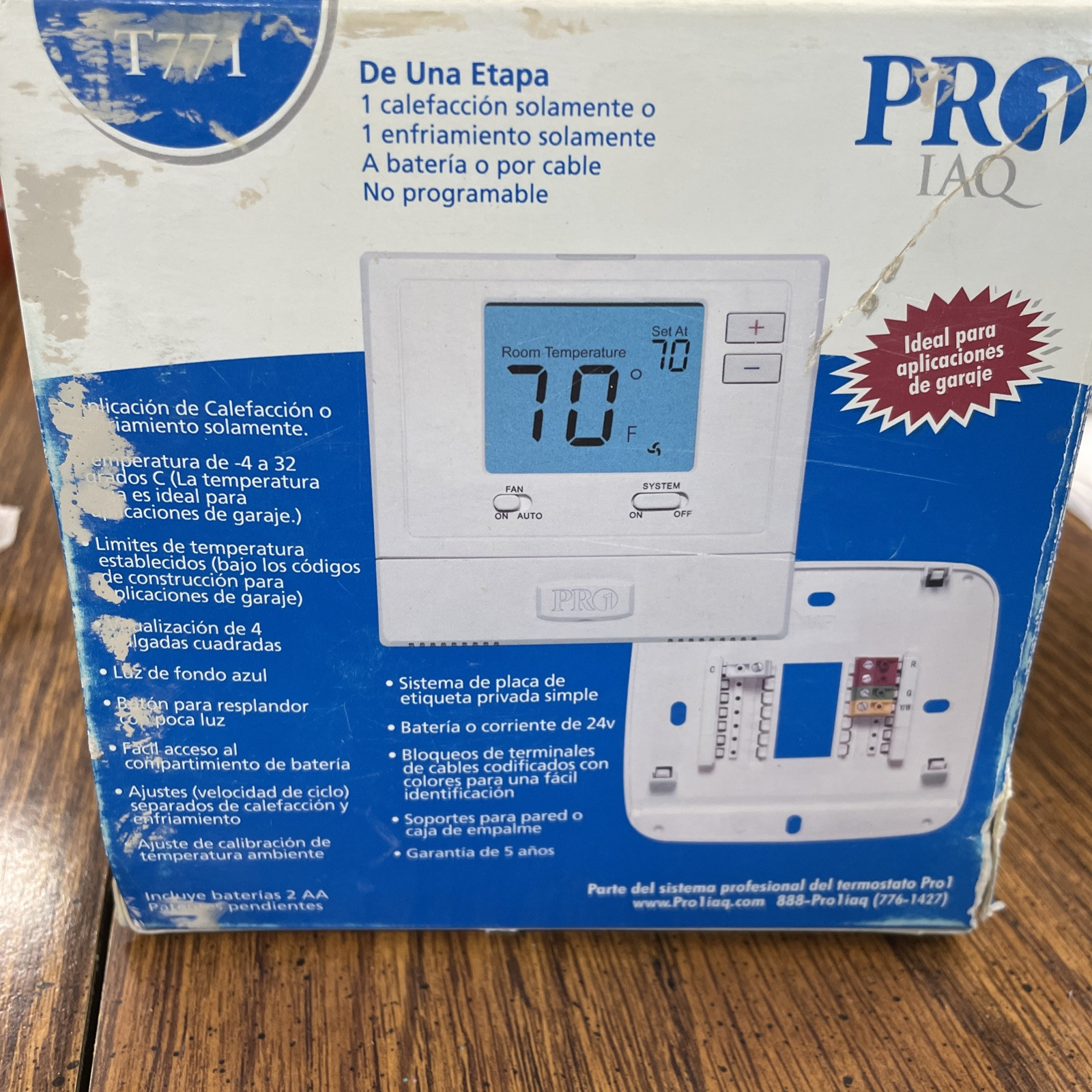 PRO1 IAQ T701 Digital Non-Programmable Thermostat, Single Stage, 1 Heat - 1 Cool gallery