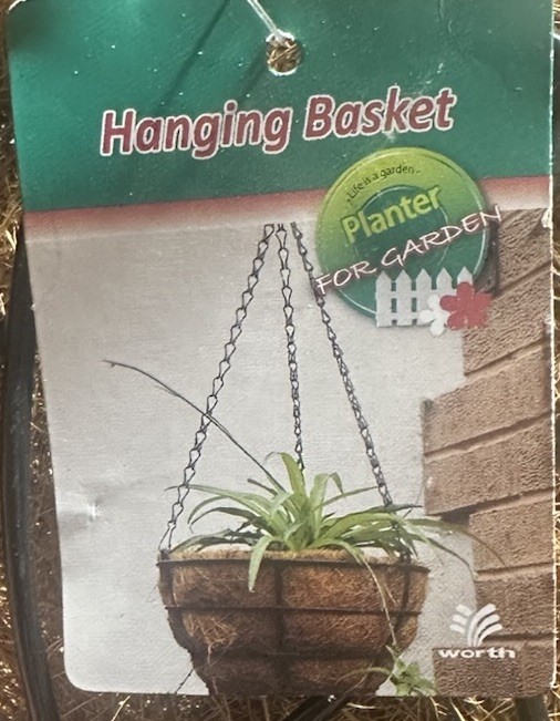 Hanging Basket Flower Pot Half Round Plant Holder 12in D 30cm H Coconut Coir gallery