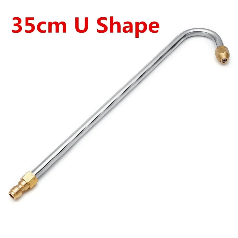 Extension 1/4" High Pressure Car Washer Nozzle Angled Lance Rod Stainless Steel