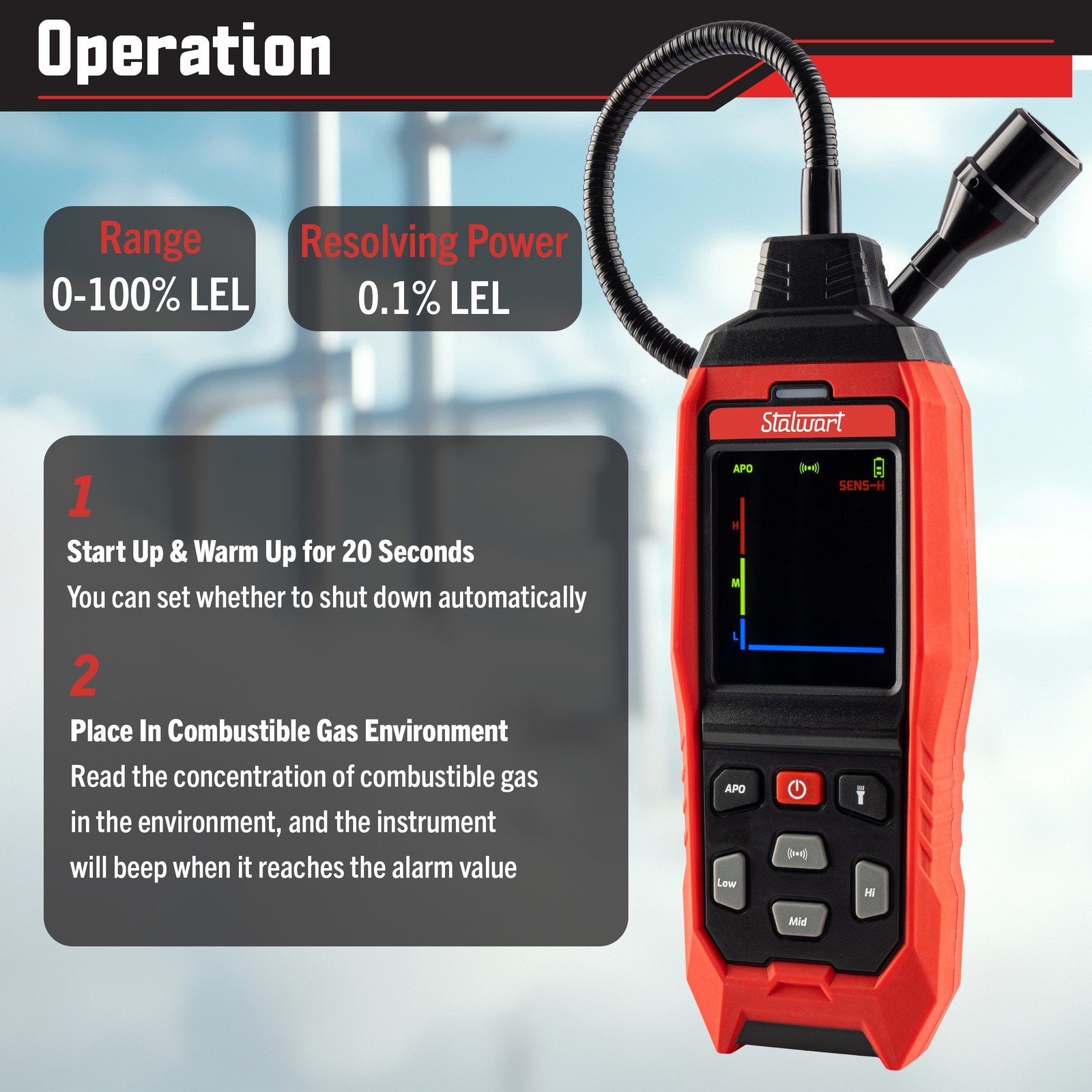 Natural Gas Detector Rechargeable Portable Natural Gas Leak Detector Sniffer gallery