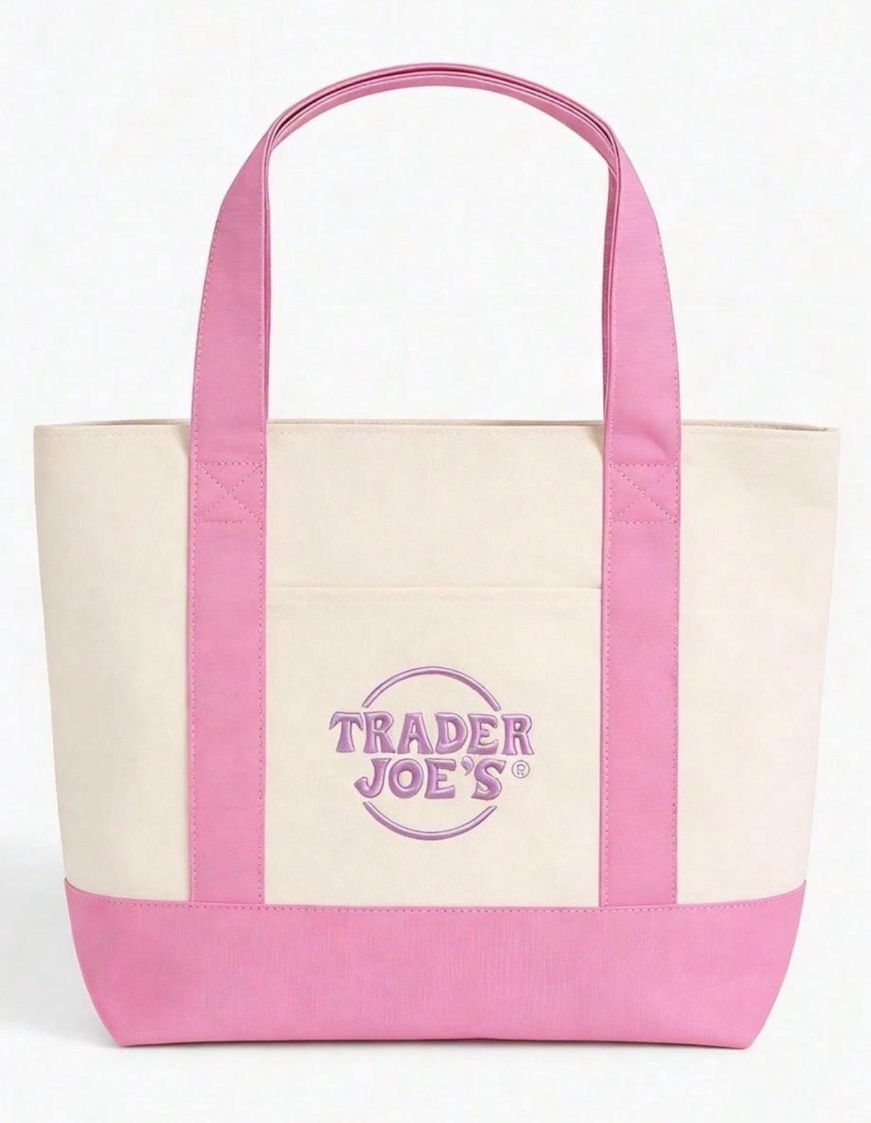 Trader Joe’s Mini Pastel Canvas Tote Bag – New 2026 Spring Colors -Choose Collor gallery