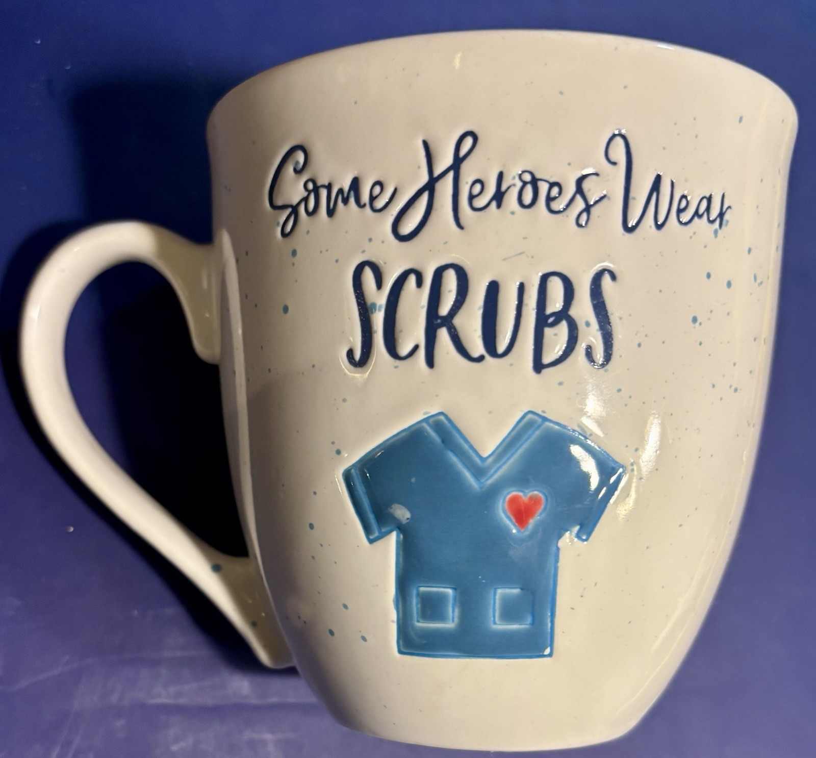 Large Some Heroes Wear Scrubs Coffee Tea Mug Gift For Care Taker Nurse RN NICE! gallery