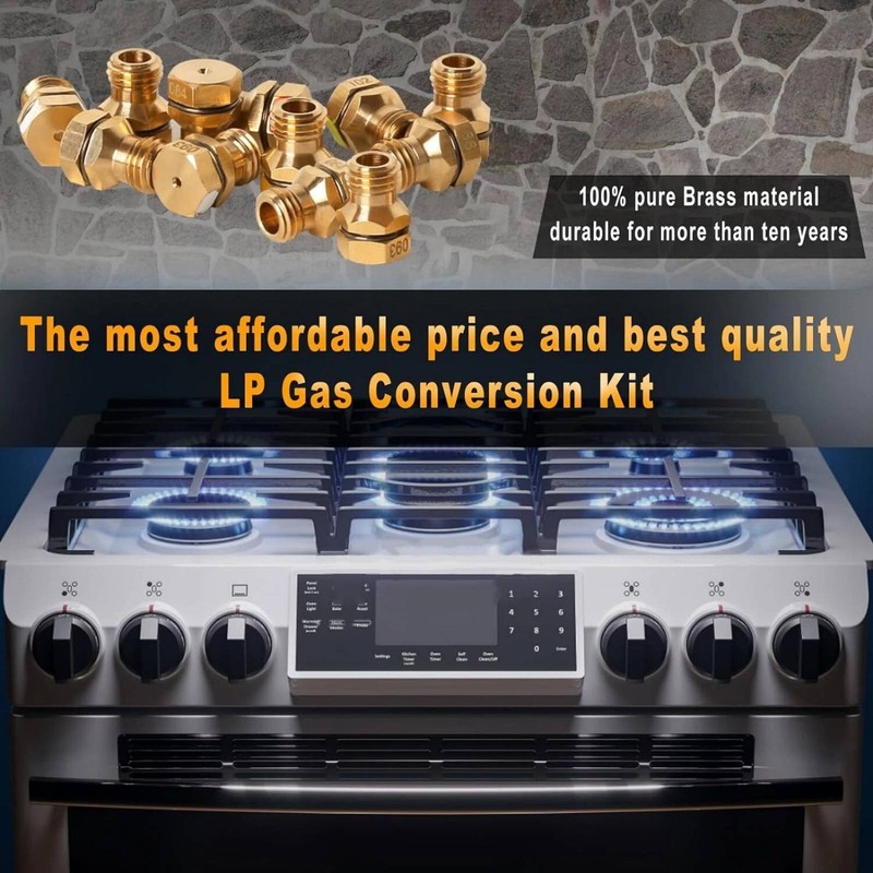 LP Conversion Set GRLP4 For Frigidaire Electrolux Gas Stove 12PCS Brass Nozzles gallery