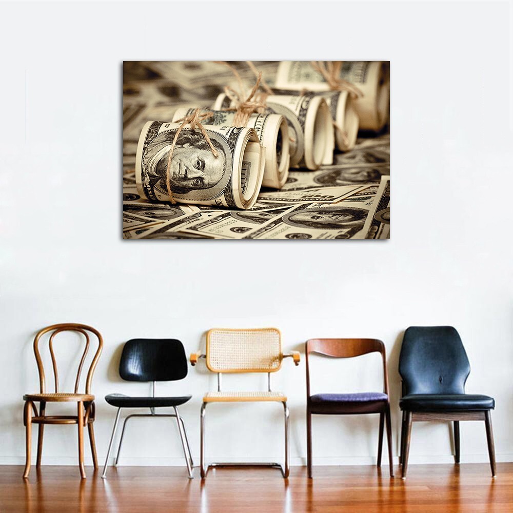 U.S. Dollar Picture Printed Canvas Painting Decorative Poster Wall Art Mural gallery