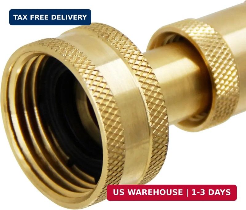 Triumpeek Solid Brass Hose Nozzle, 4 Pack 4"L Heavy Duty Brass Garden Hose Nozzl gallery