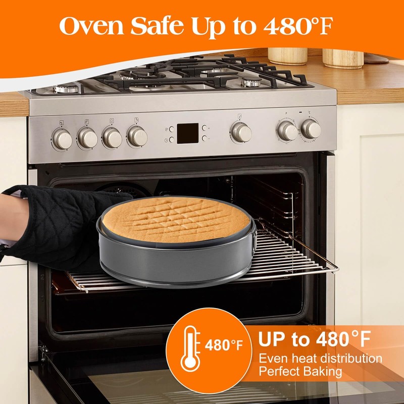 Silicone Baking Mat for Springform Pan 10 inch, Prevent 10 inch set, Gray gallery