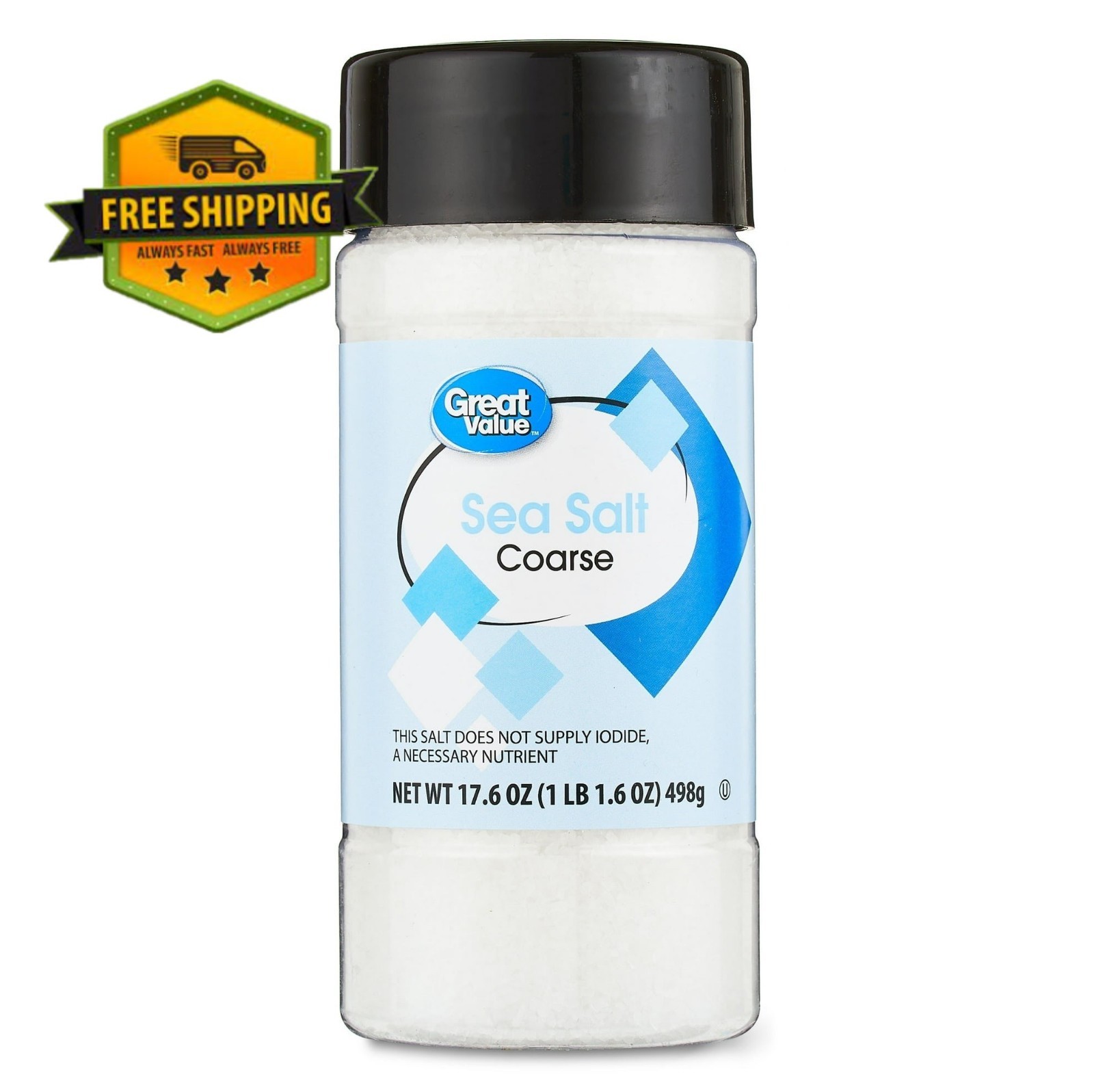 Great Value Coarse Sea Salt, 17.6 oz Container gallery