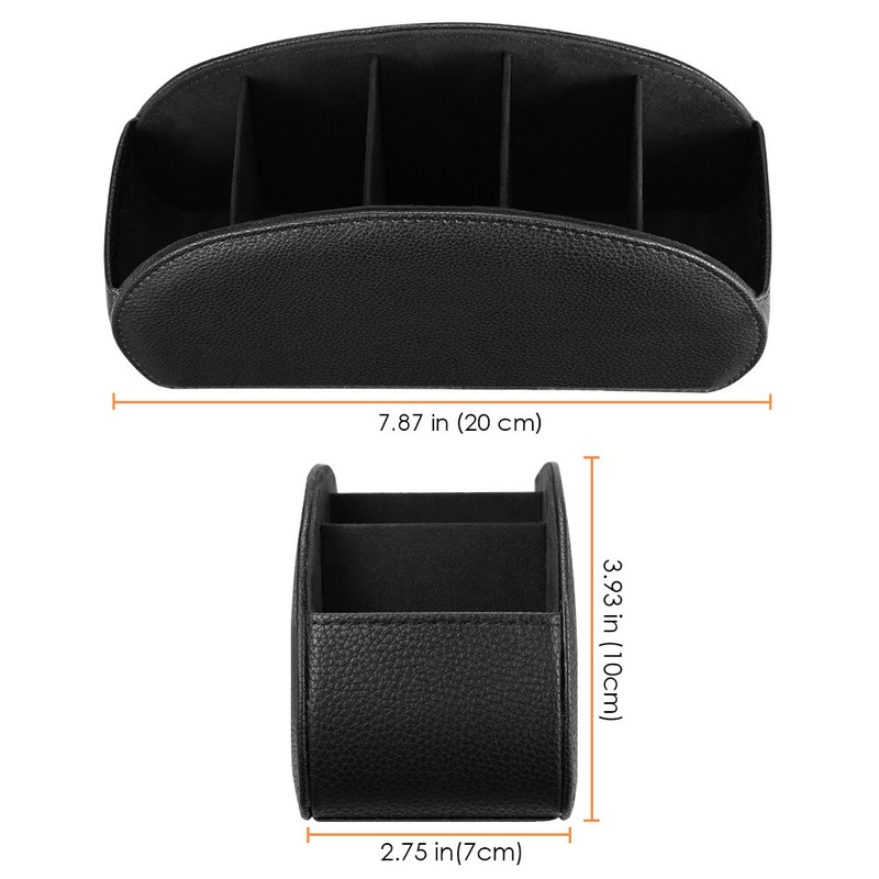 [5 Compartments] Black Remote Control Holder TV Remote Caddy Desktop Organizer gallery