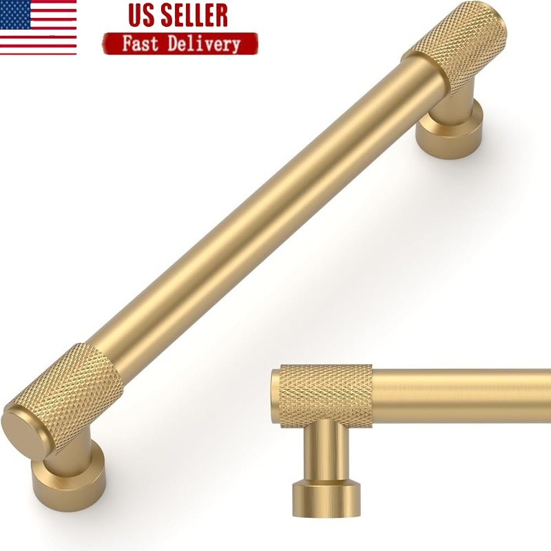 10 Pack Knurled Cabinet Pulls 5 Inch Hole Center Kitchen Drawer Hardware ZH034 gallery