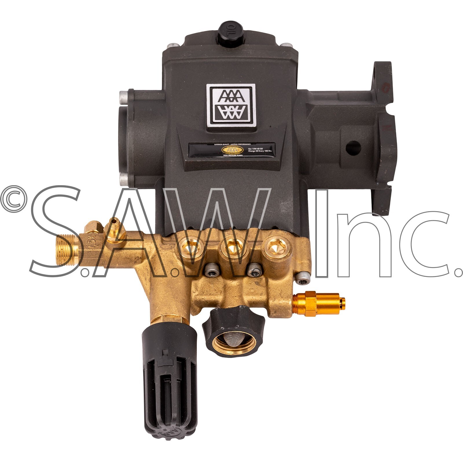 53ALD24 AAA Pressure Washer Pump 2.5 GPM @ 3400 Max Burst PSI 3/4" Hollow Shaft gallery