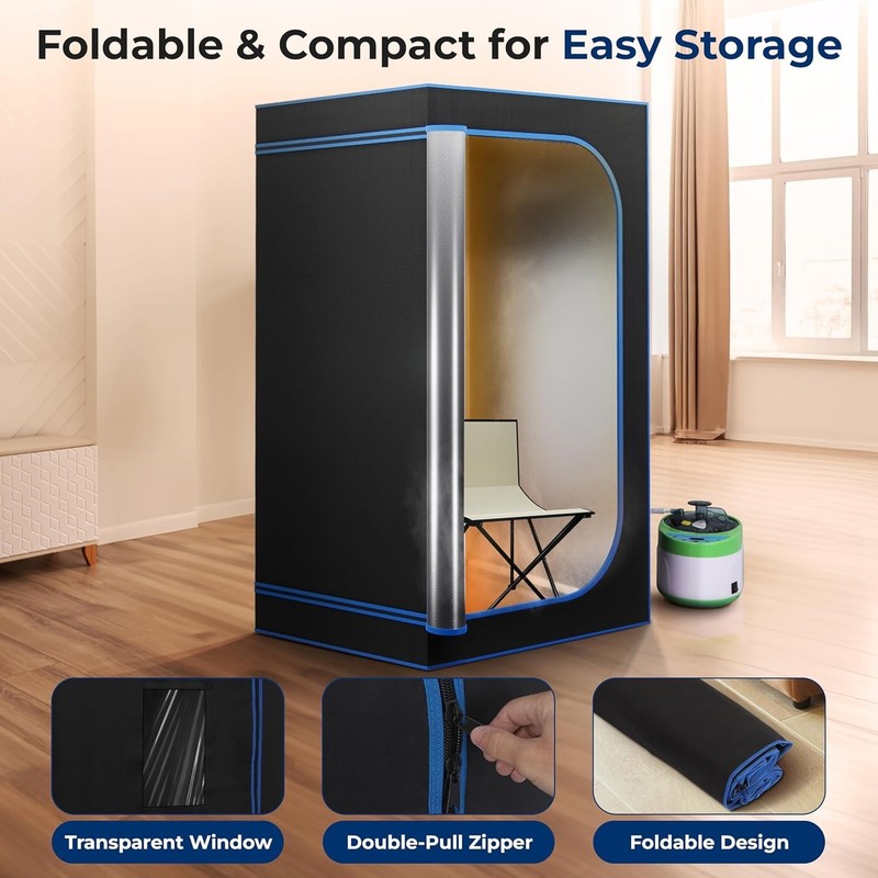 Spa-Quality Portable Sauna Box - 1 Person Design with 9 Adjustable Heat Levels gallery