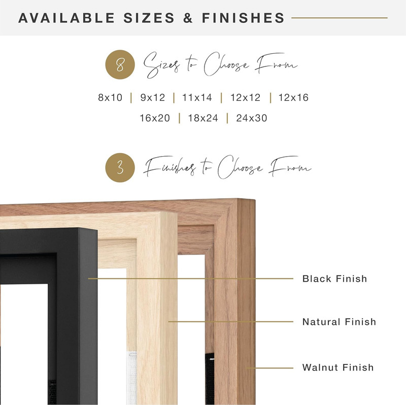 Canvas Float Frames 12X16 Frame, Natural Woodgrain for Finished Canvases, Vertic gallery