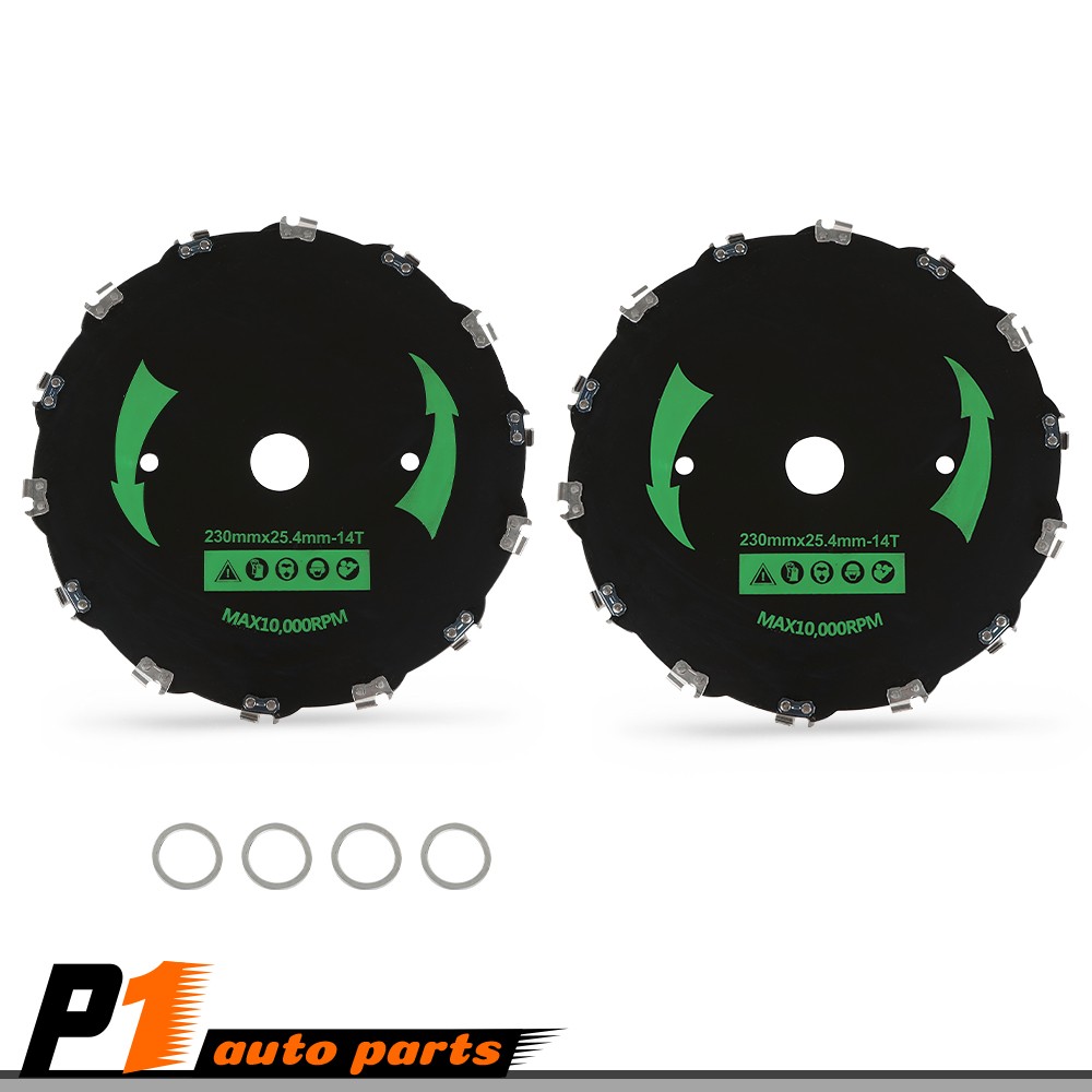 2pcs 14 Tooth Cutter Trimmer Head Weed Mower Saw Blade 9" Chainsaw Brush Blade gallery