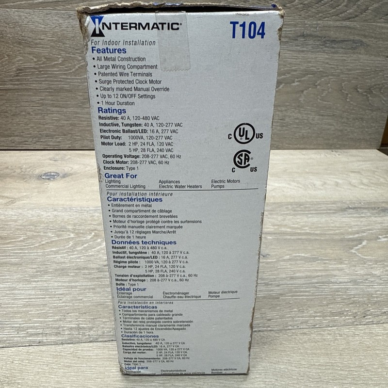 Intermatic T101 Mechanical Time Switch 120 VAC 60Hz SPST Indoor Enclosure *READ gallery