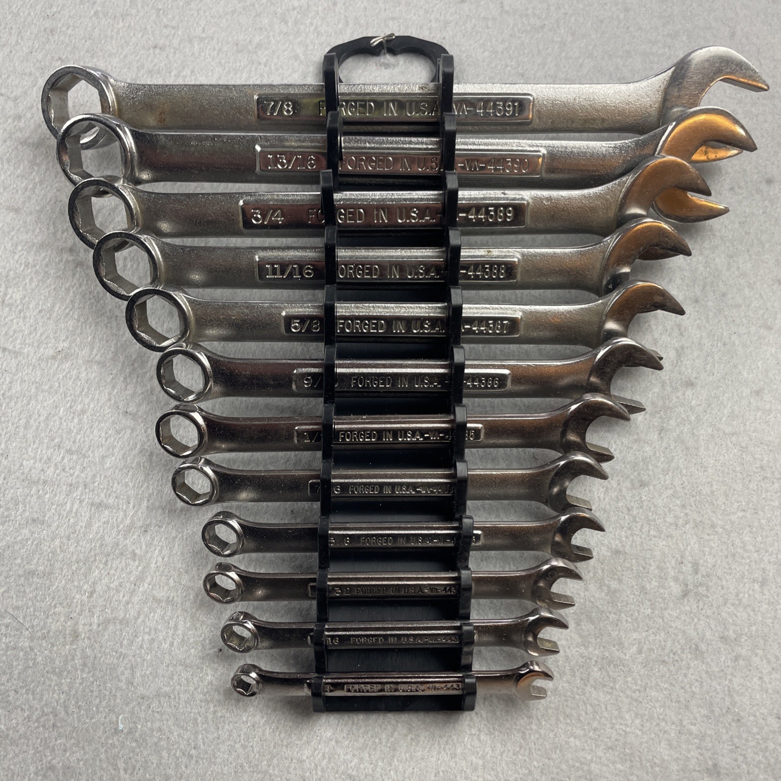 Craftsman VA SAE 6 Point Combination Wrench Set 1/4”-7/8” USA Raised Panel gallery