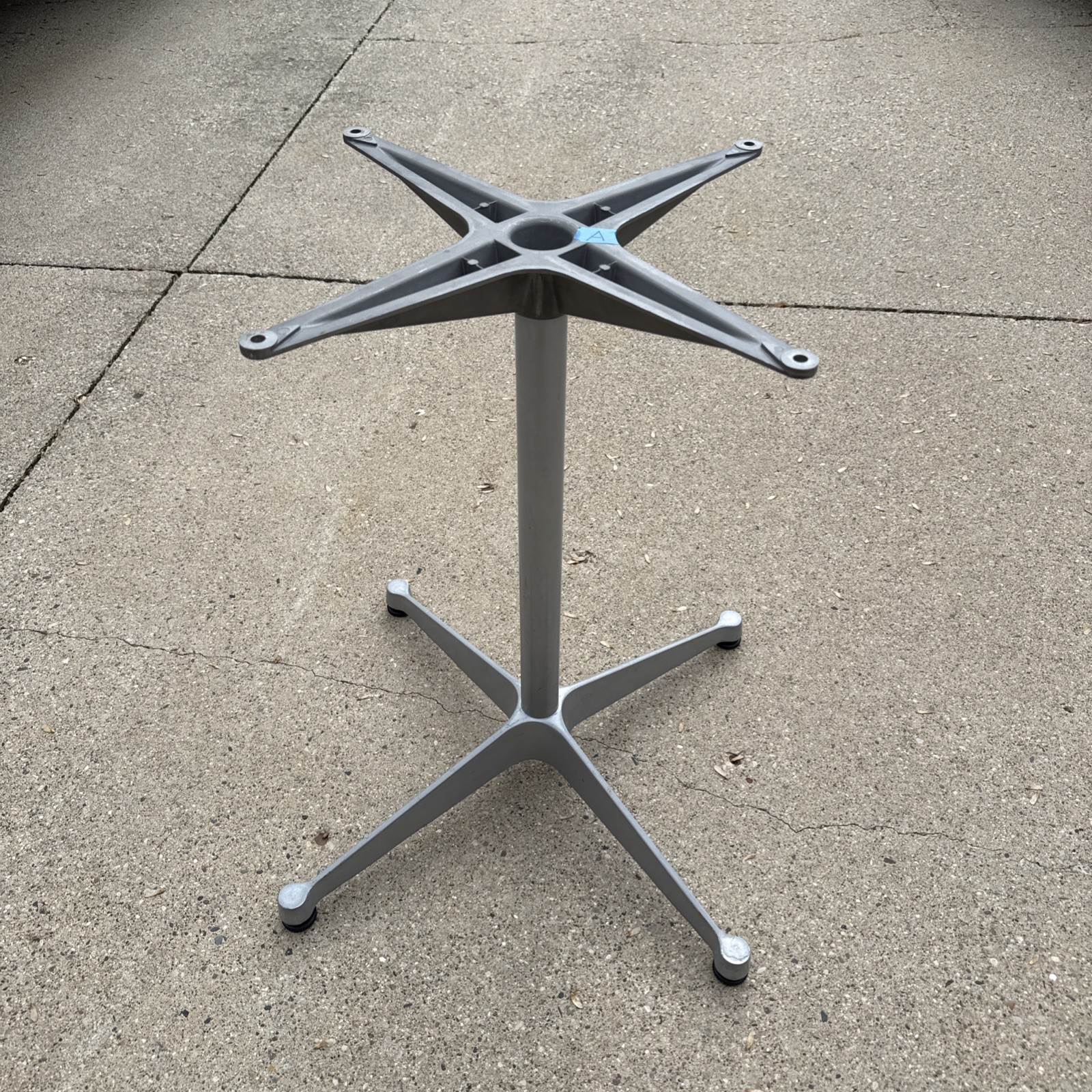 Herman Miller Eames Aluminum Group Contract Table Base Pedestal MCM w/ Glides gallery
