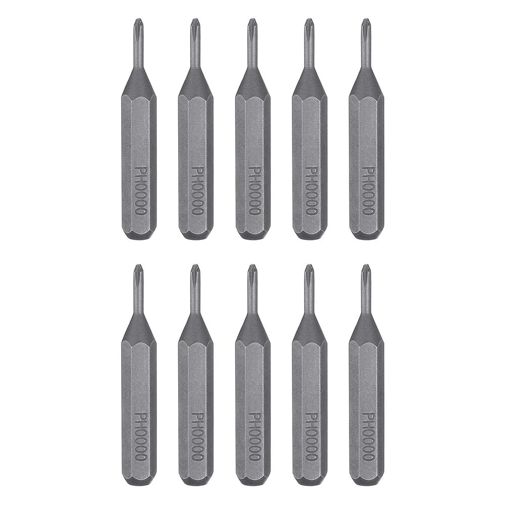10pcs PH0000 Magnetic Phillips Screwdriver Bit 5/32" Hex 4mm Shank 28mm Length gallery