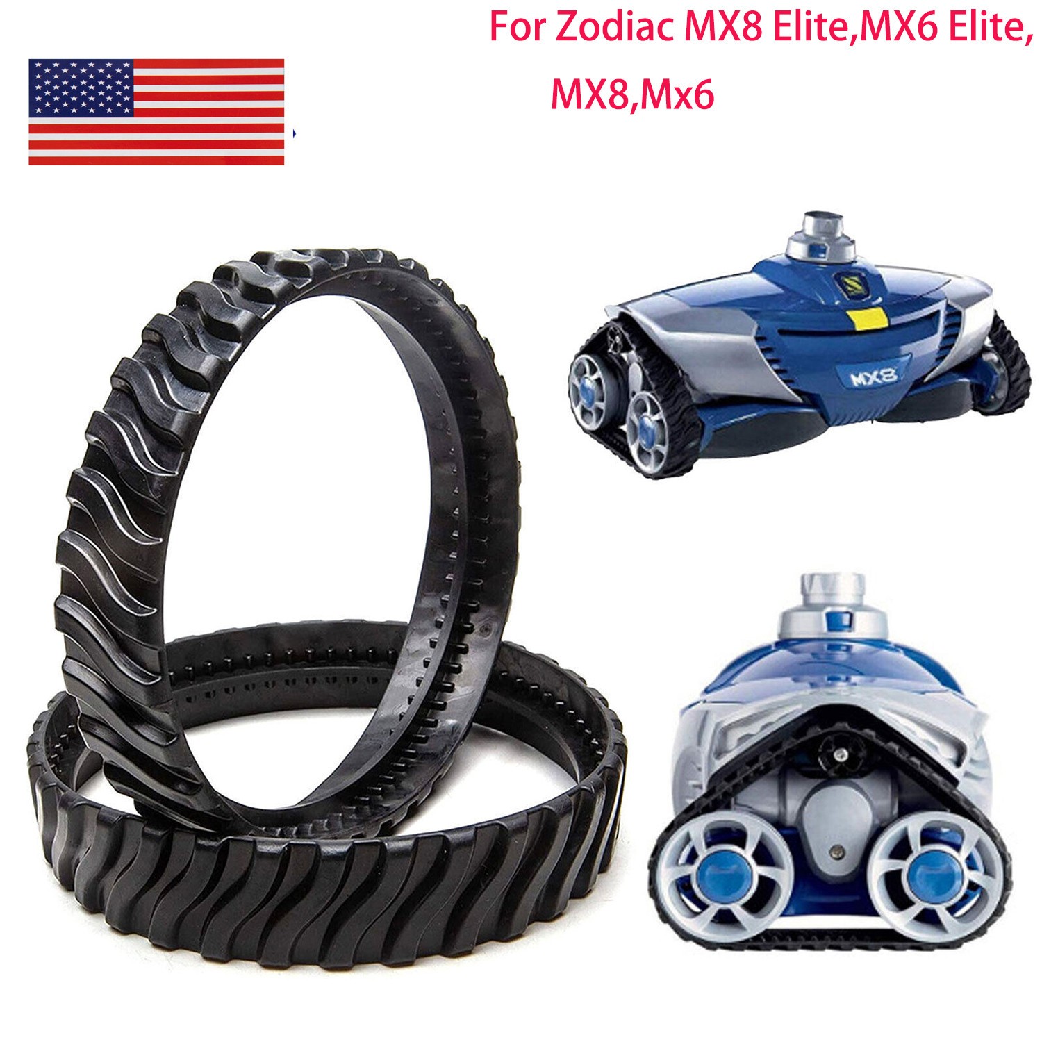 2PCS R0526100 Tire Wheel For Zodiac Baracuda Pool Cleaner MX8 MX6 Elite AXV408P gallery