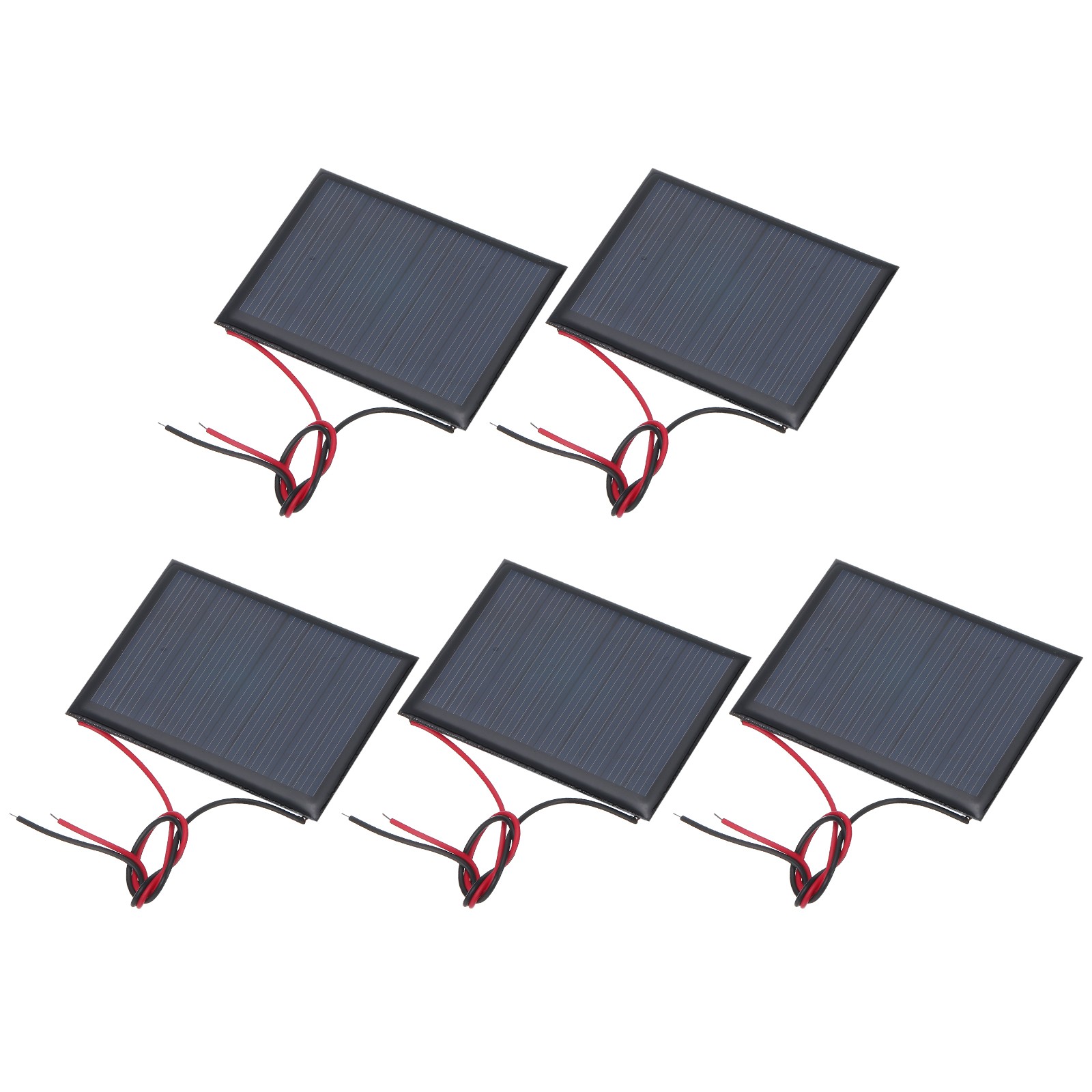 5 Pcs 5V 0.25W 50mA Mini Solar Panels with 2 Cable 60mm x 44mm gallery