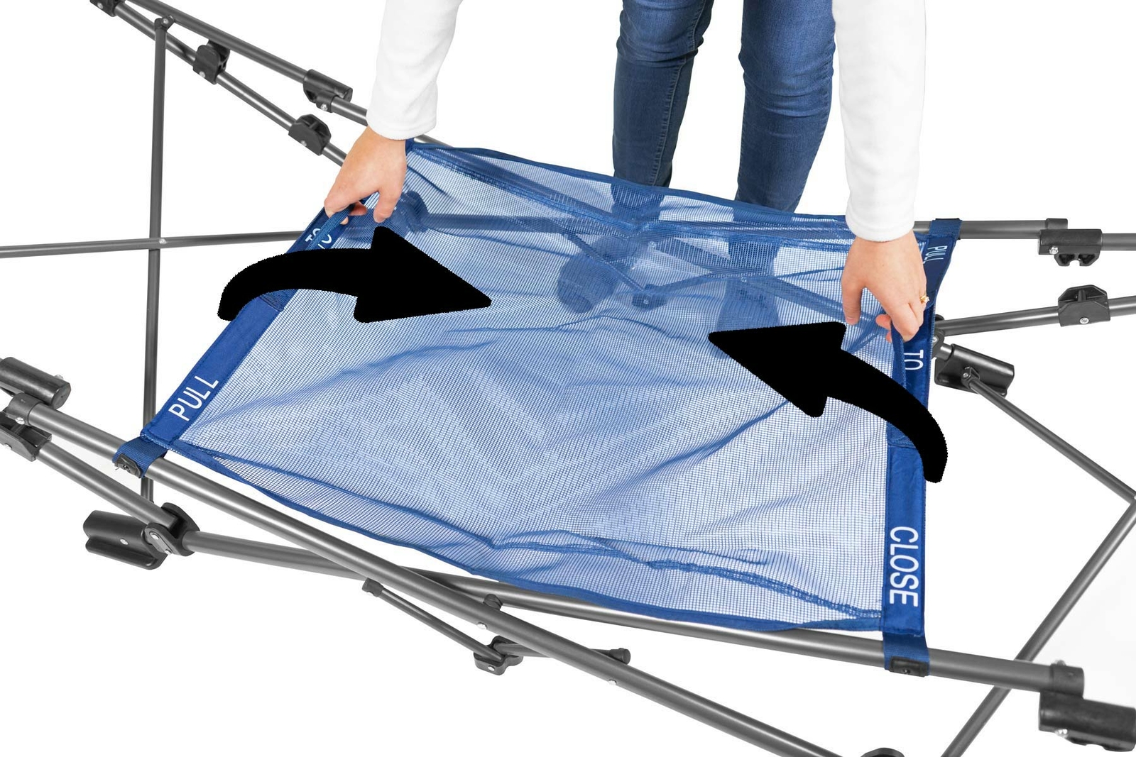 Zenithen (#OC582S-BD) Full-Sized Portable Folding Out/Indoor Hammock, Blue gallery
