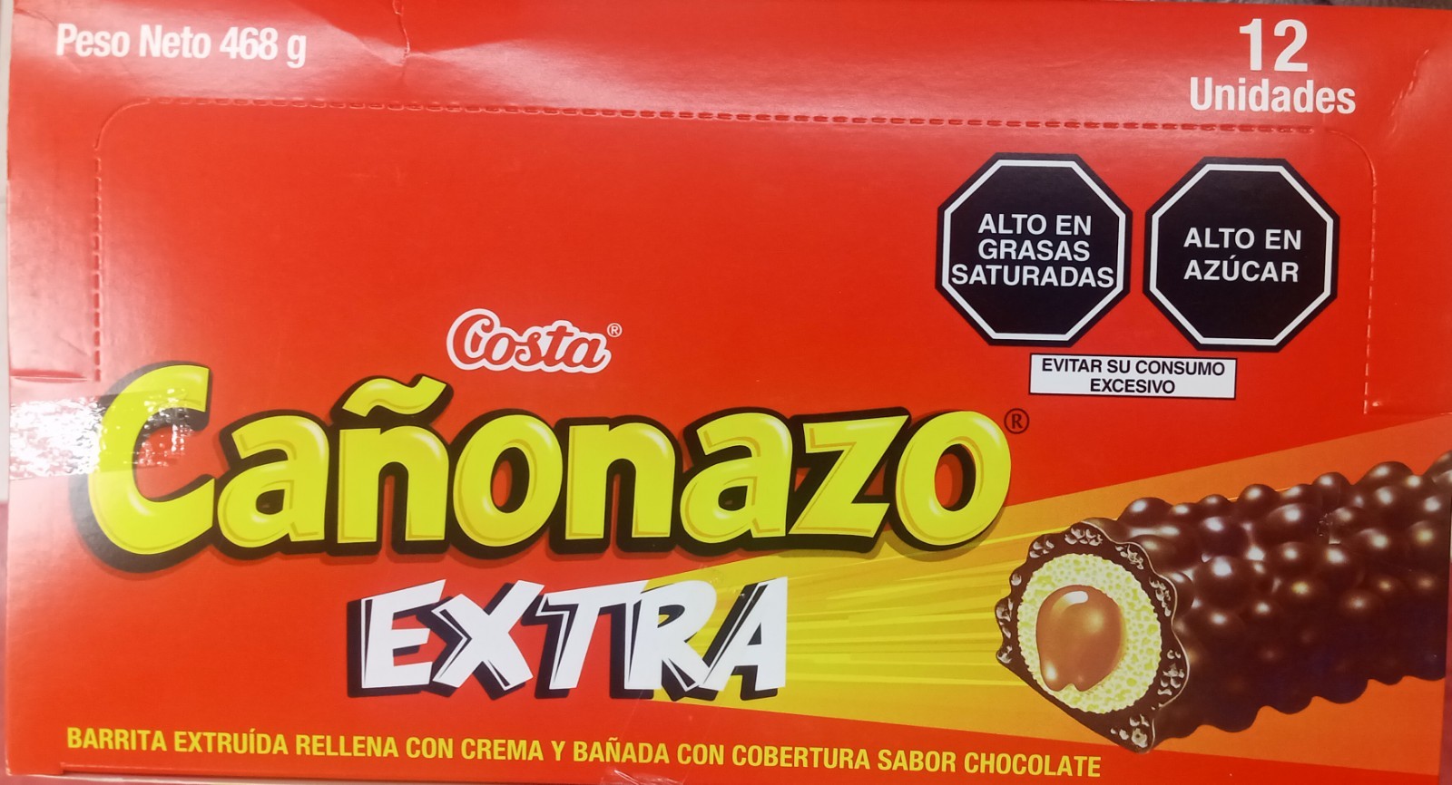 Costa Cañonazo ,barrita rellena de crema y bañada chocolate-468g (24pcs)2 pack gallery