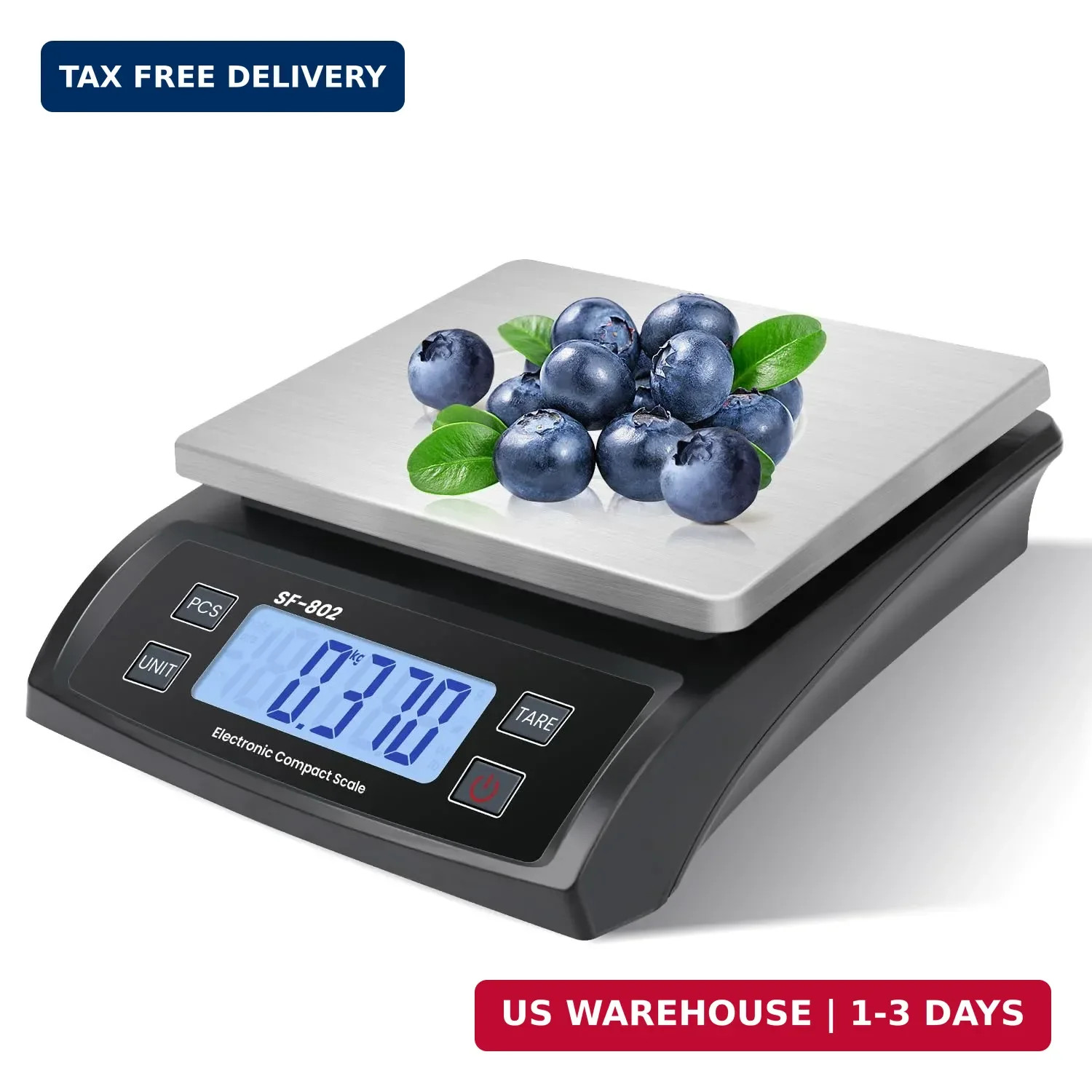 Large Digital Kitchen Scale 30kg/66lb Food Scale for Baking Cooking Stainless Br gallery